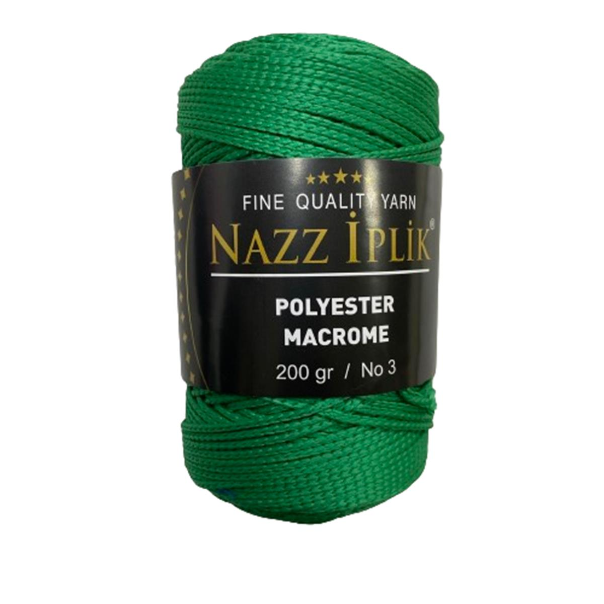 Nazz Polyester Makrome El Örgü İpi 200 gr 15 Yeşil