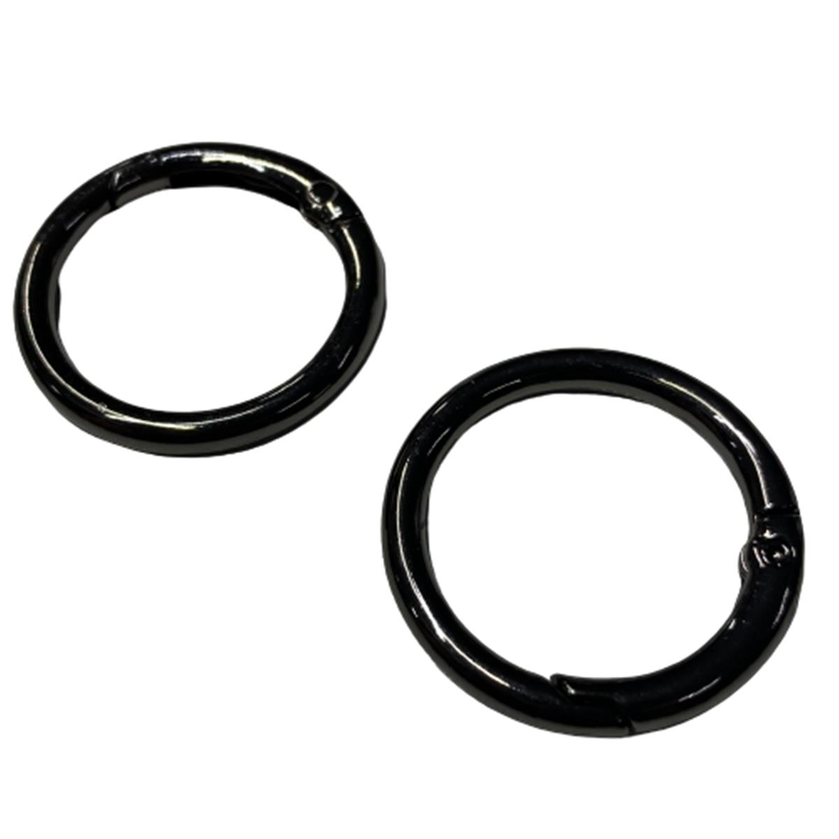 Metal Yaylı Papağan Çanta Halkası-Klips 1 Çift Antrasit 3 cm