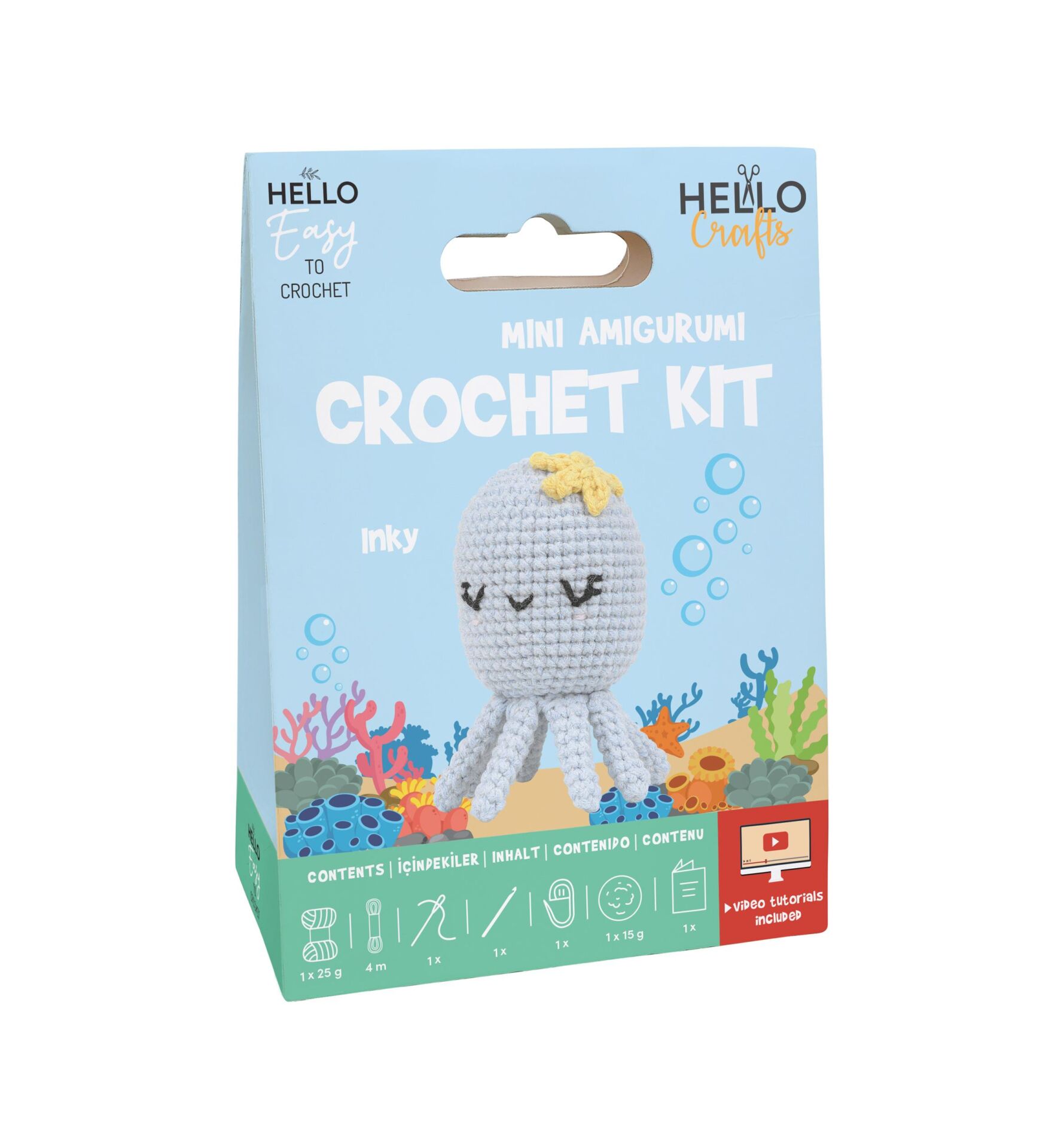 Hello Mini Amigurumi Crochet Kit Inky HCx127