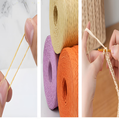 Şık Kağıt İp Yumak Şapka Çanta Runner Amerikan Servis 200 gr