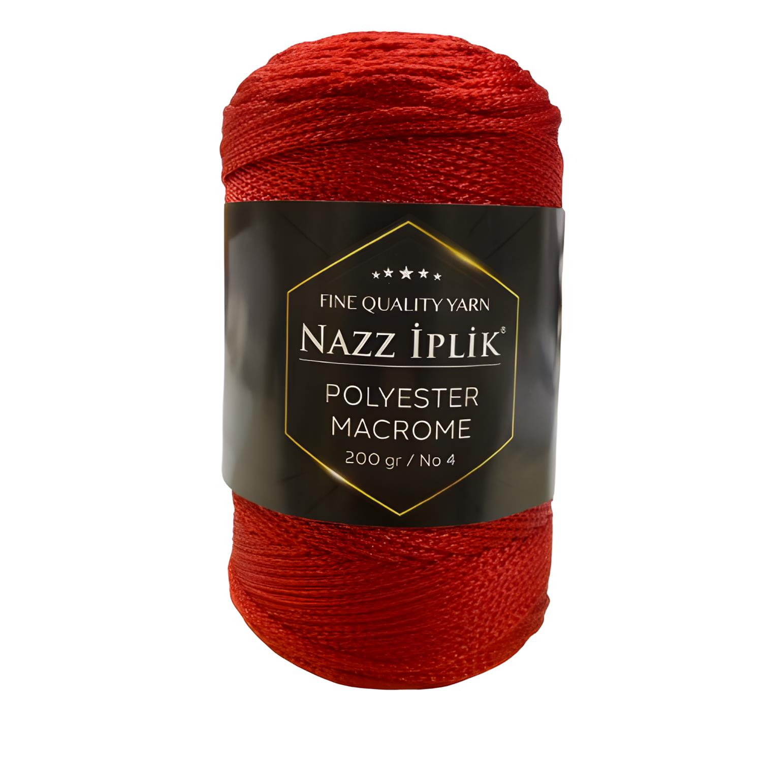 Nazz Polyester Makrome El Örgü İpi 200 gr 26 Kırmızı