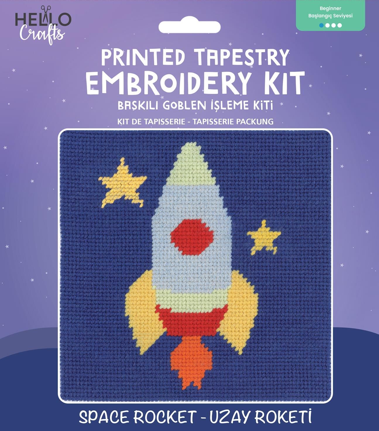 Hello Baskılı Goblen İşleme Kiti 15*15 cm HCx501