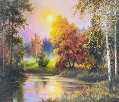 5D Yapışan Boncuk Goblen 40 x 50 cm Mozaik Tablo Pano 77017