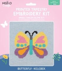 Hello Baskılı Goblen İşleme Kiti 15*15 cm HCx503