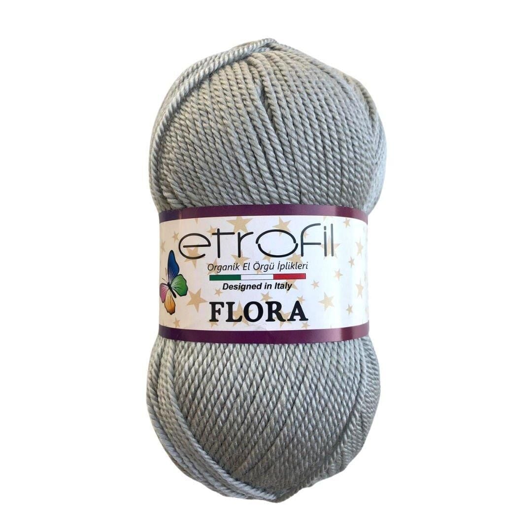Etrofil Flora Patiklik Çoraplık El Örgü İpi 70982 Gri