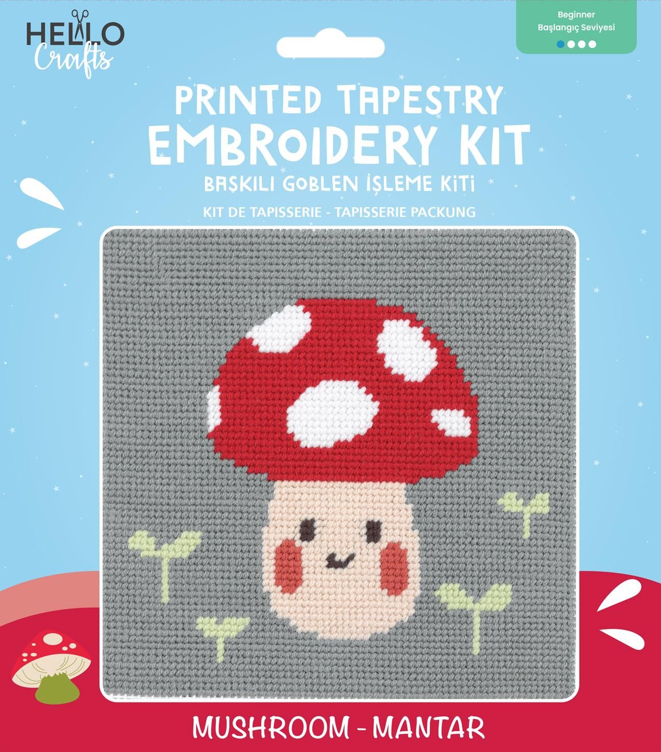 Hello Baskılı Goblen İşleme Kiti 15*15 cm HCx505