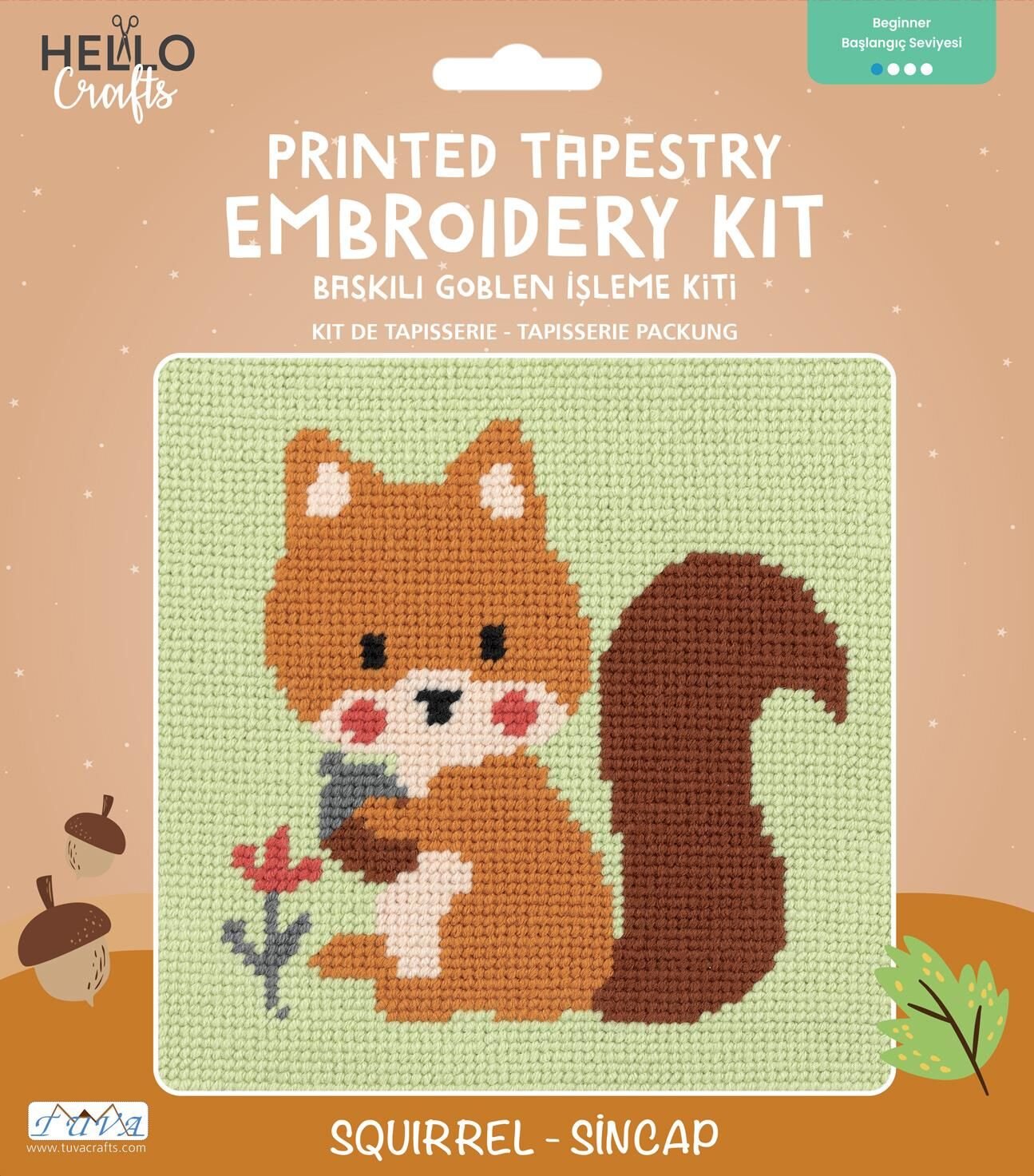 Hello Baskılı Goblen İşleme Kiti 15*15 cm HCx506