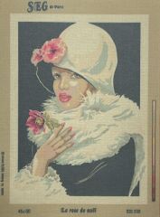 Seg Baskılı Goblen 929 338 La Rose De Noel 45x60cm Tablo Pano Sadece Goblen Kumaşı SORUNSUZ