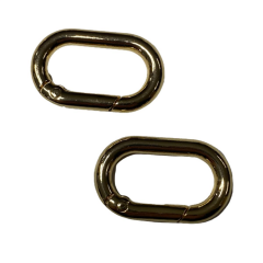 Metal Yaylı Oval Çanta Halkası-Klips 1 Çift