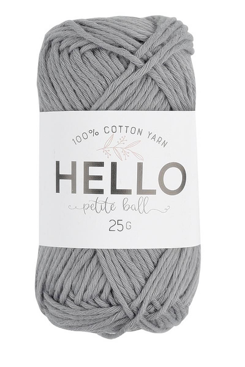 Hello Pamuk Amigurumi Punch El Örgü İpliği 25 Gr 176 Koyu Gri