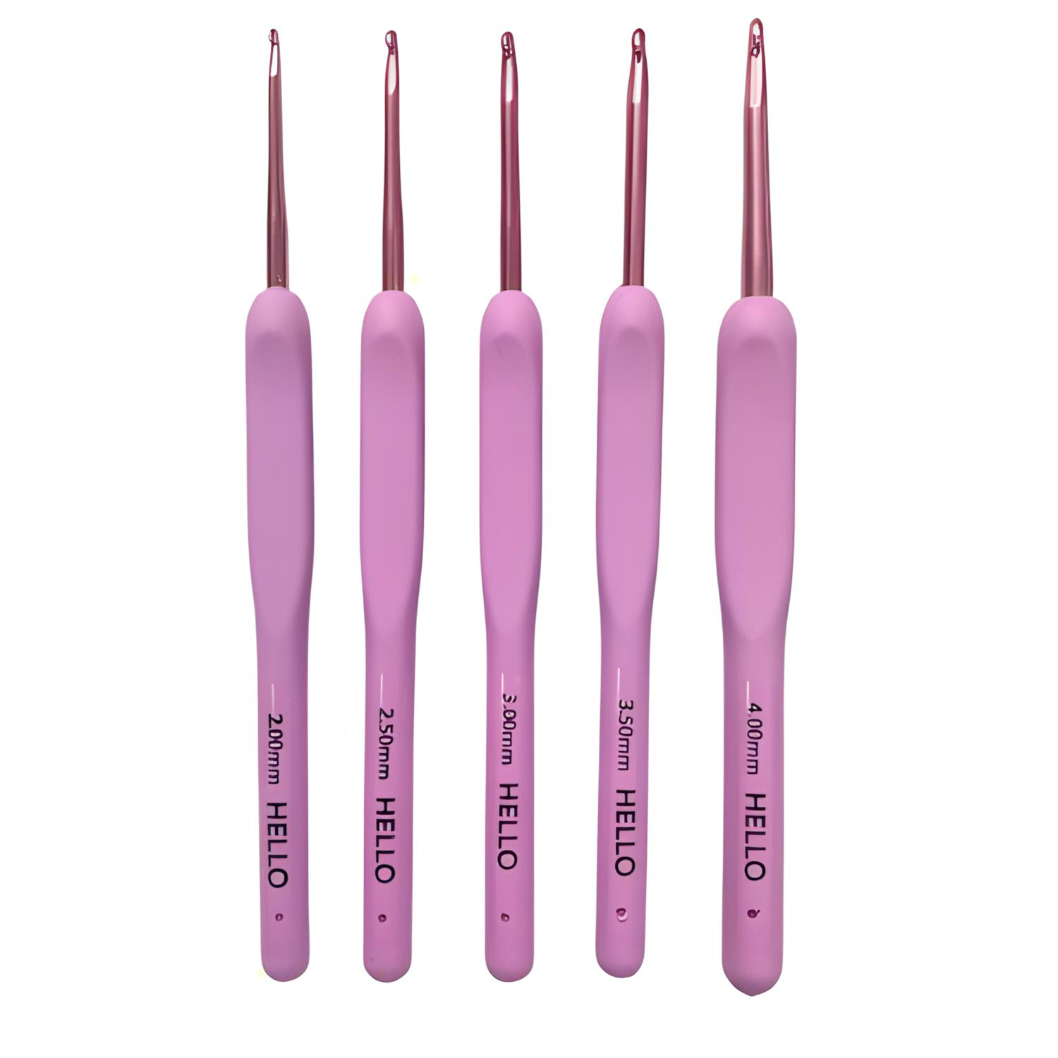 Hello Ergonomik Silikon Tığ Seti (2-2,5-3-3,5-4) HTS4