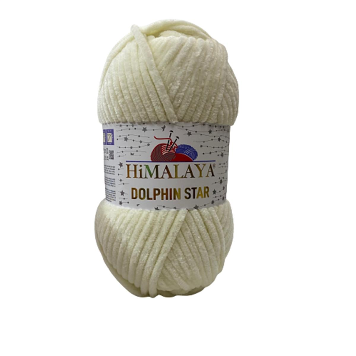 Himalaya Dolphin Star Simli Kadife El Örgü İpliği 100 Gr 92108 Simli Krem