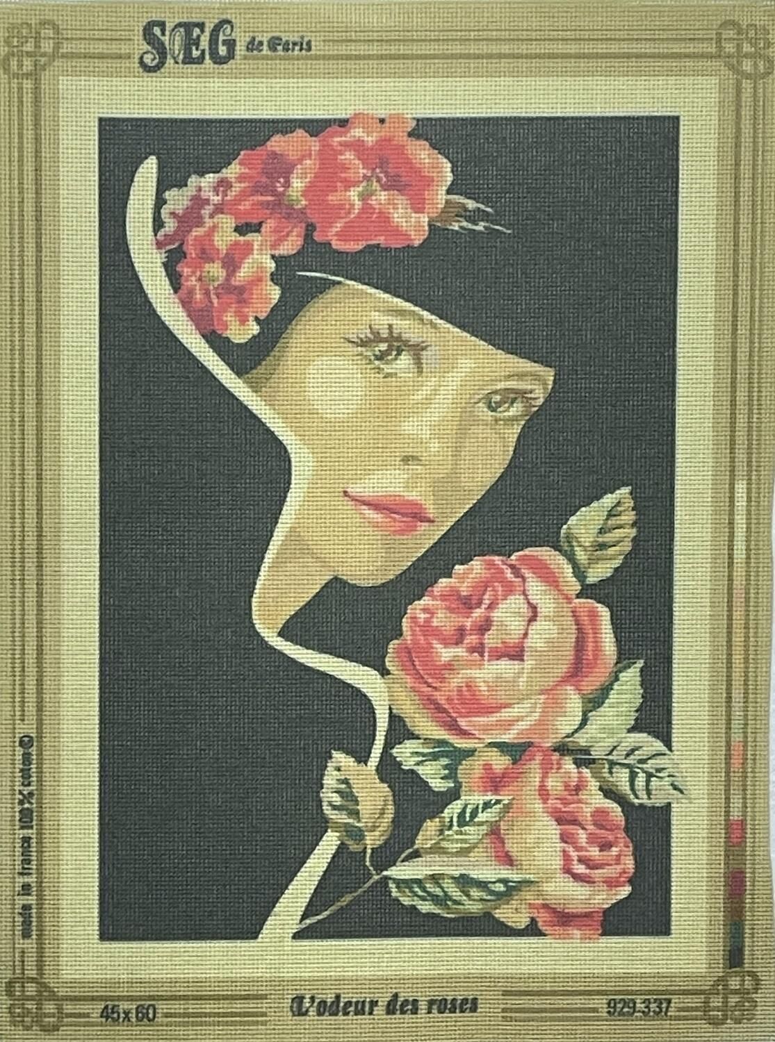 Seg Baskılı Goblen 929 337 L'adeur Des Roses 45x60cm Tablo Pano Sadece Goblen Kumaşı A KALİTE