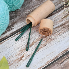 KnitPro Mindful Teal Ahşap Yün İğnesi 36635