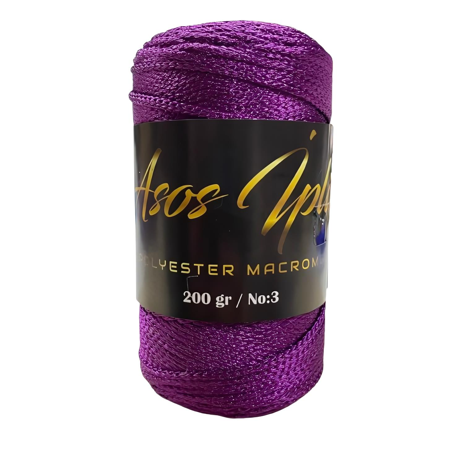 Nazz Polyester Makrome El Örgü İpi 200 gr 48 Mürdüm