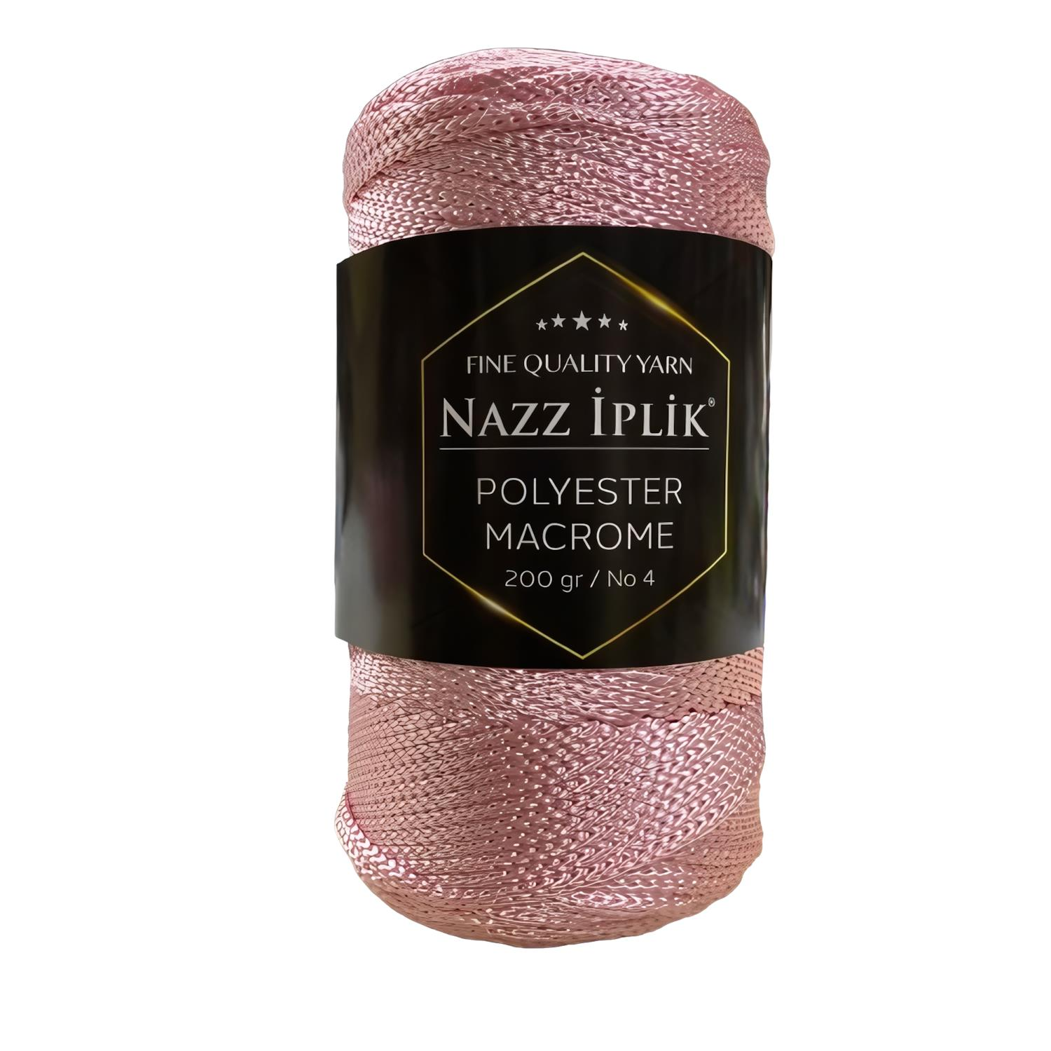 Nazz Polyester Makrome El Örgü İpi 200 gr 51 Açık Pembe