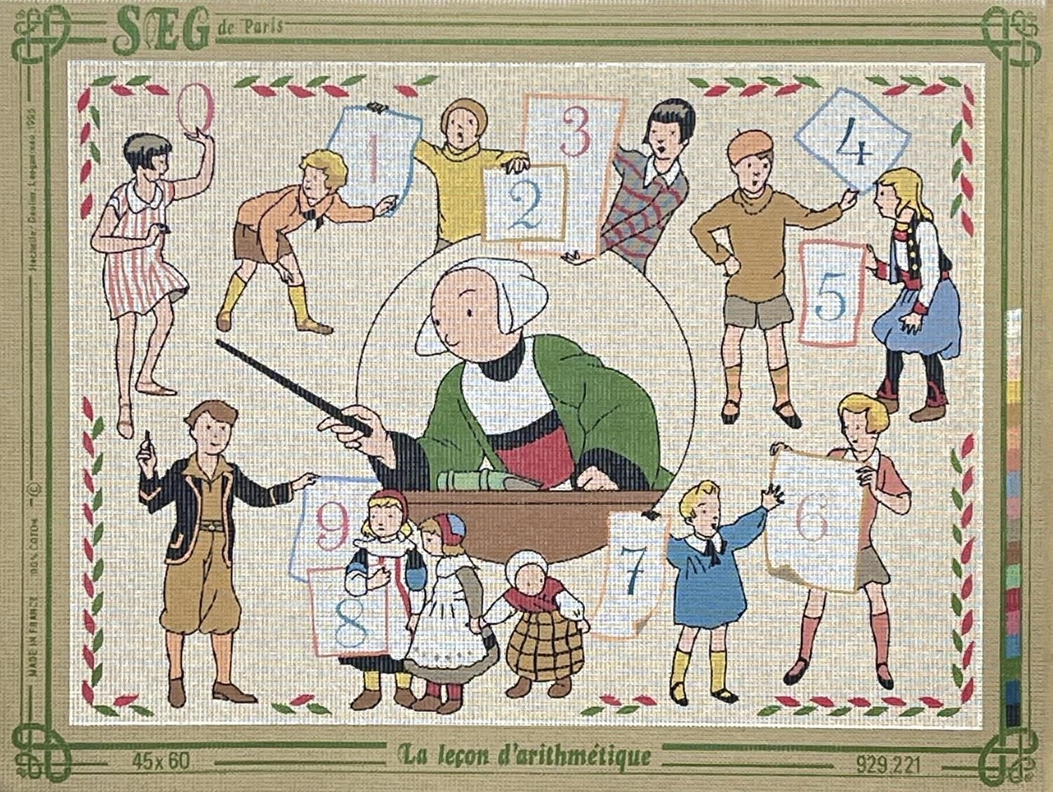 Seg Baskılı Goblen 929 221 La Lecon D'arithmetique 45x60cm Tablo Pano