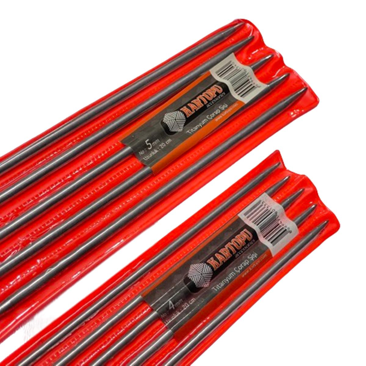 Kartopu 5 Beş Şiş Titanyum Çorap Şişi 20cm kar5c20