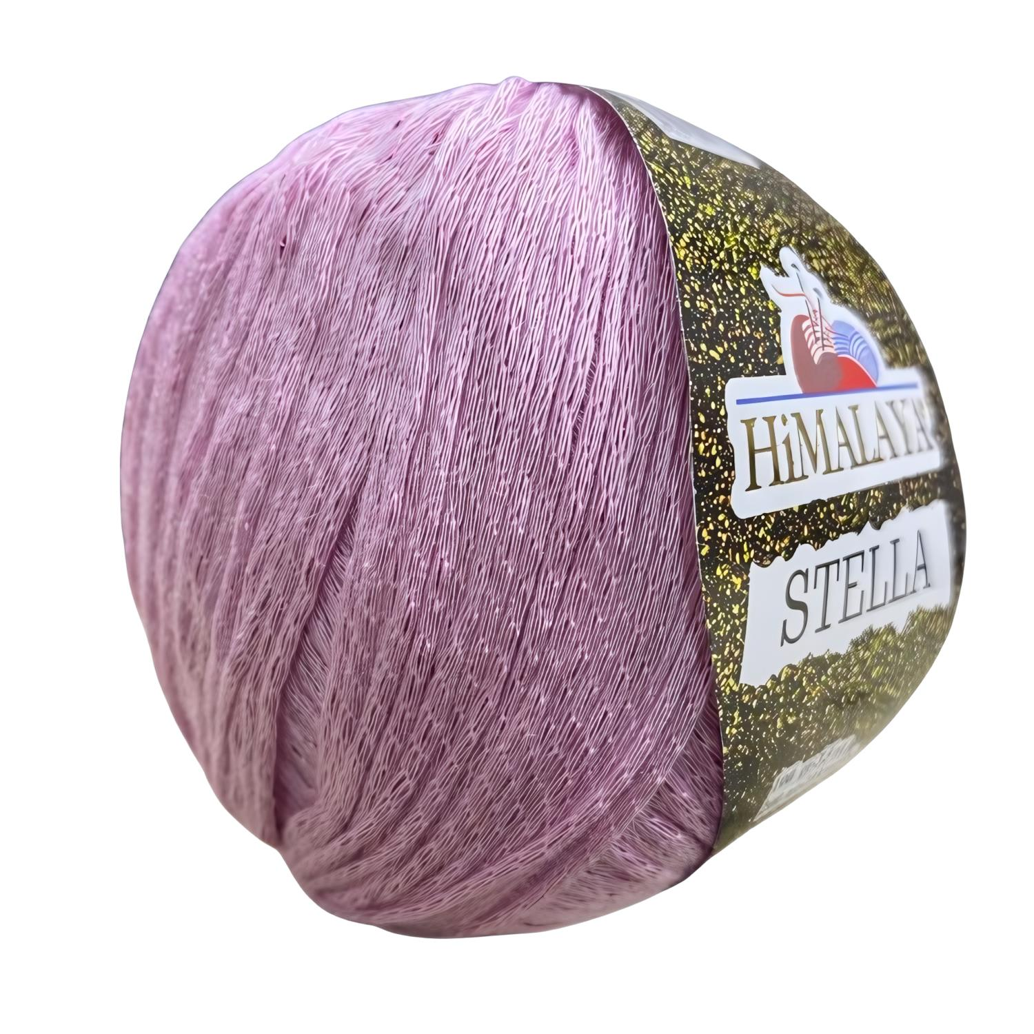 Himalaya Stella Simli El Örgü İpliği 100 gr 46005 Pembe