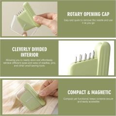 Mıknatıslı İğne Kutusu SC007 Yeşil