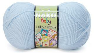 Nako Lüks Minnoş Baby El Örgü İpi Bebe Yünü 99076 Gökyüzü Mavi