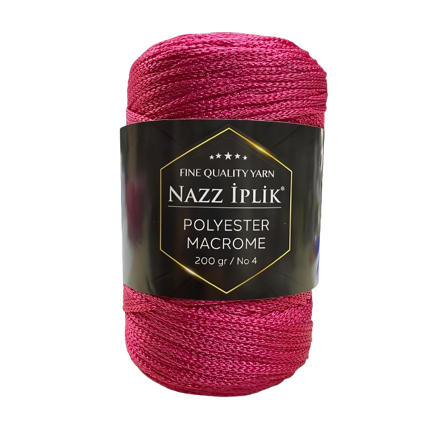 Nazz Polyester Makrome El Örgü İpi 200 gr 60 Fuşya