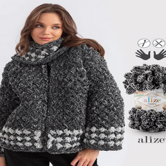 Alize Puffy El Örgü İpi İpliği Yünü 100 gr 310 BAL KÖPÜĞÜ