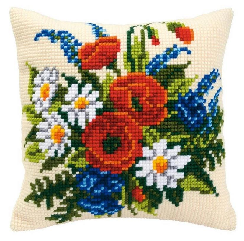 Vervaco İşlenecek Goblen Yastık Etamin Çiçek Kiti PN-0008549