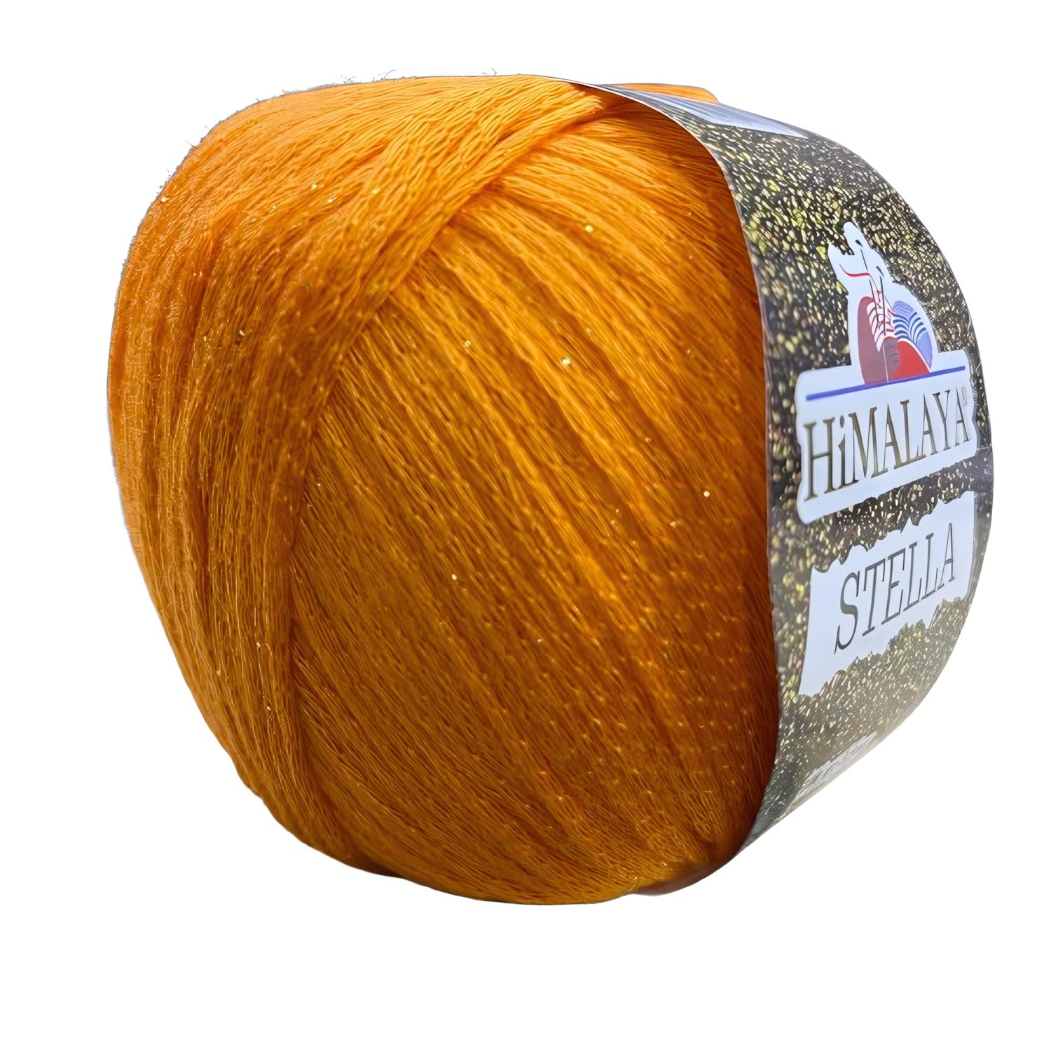 Himalaya Stella Simli El Örgü İpliği 100 gr 46039 Turuncu