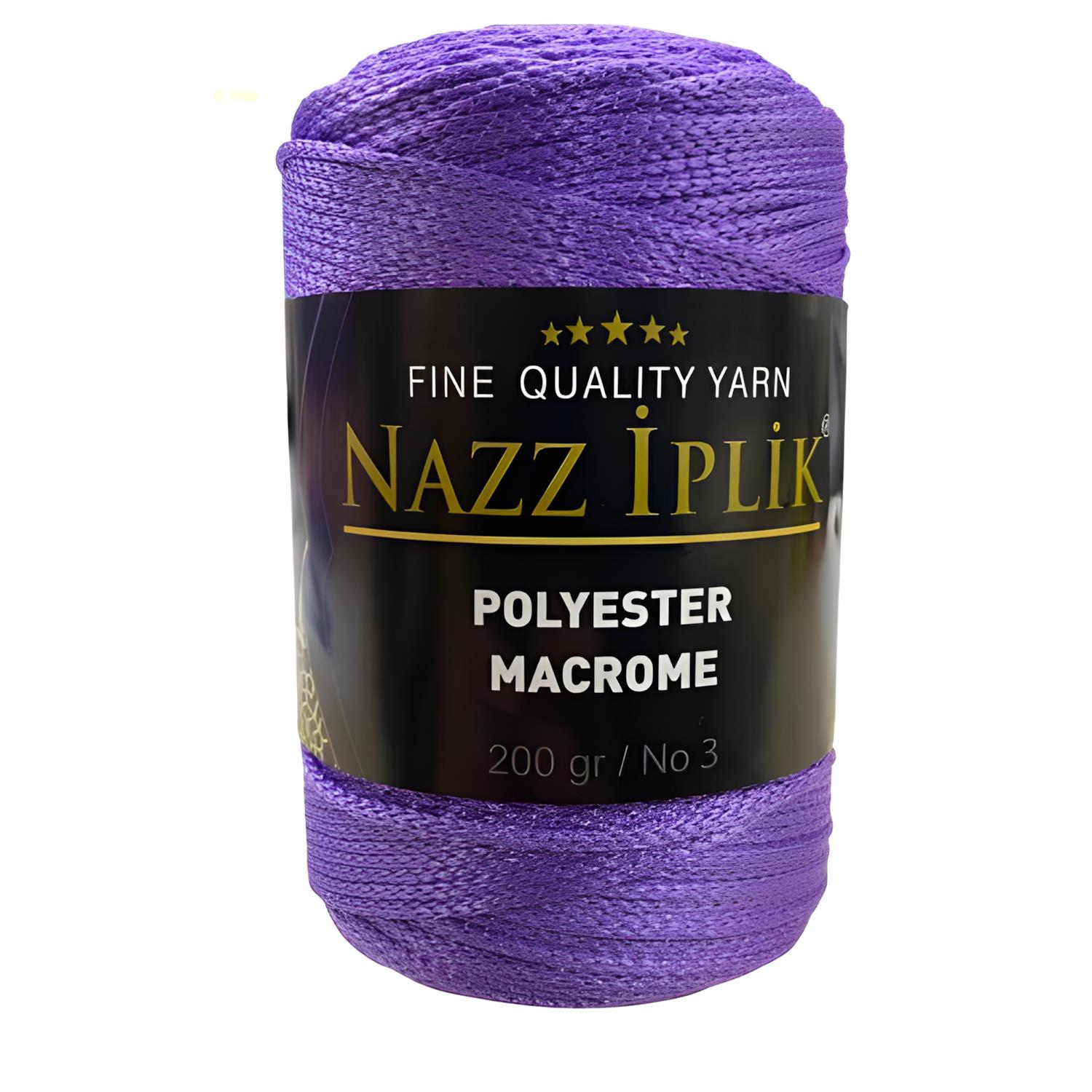 Nazz Polyester Makrome El Örgü İpi 200 gr 67 Eflatun