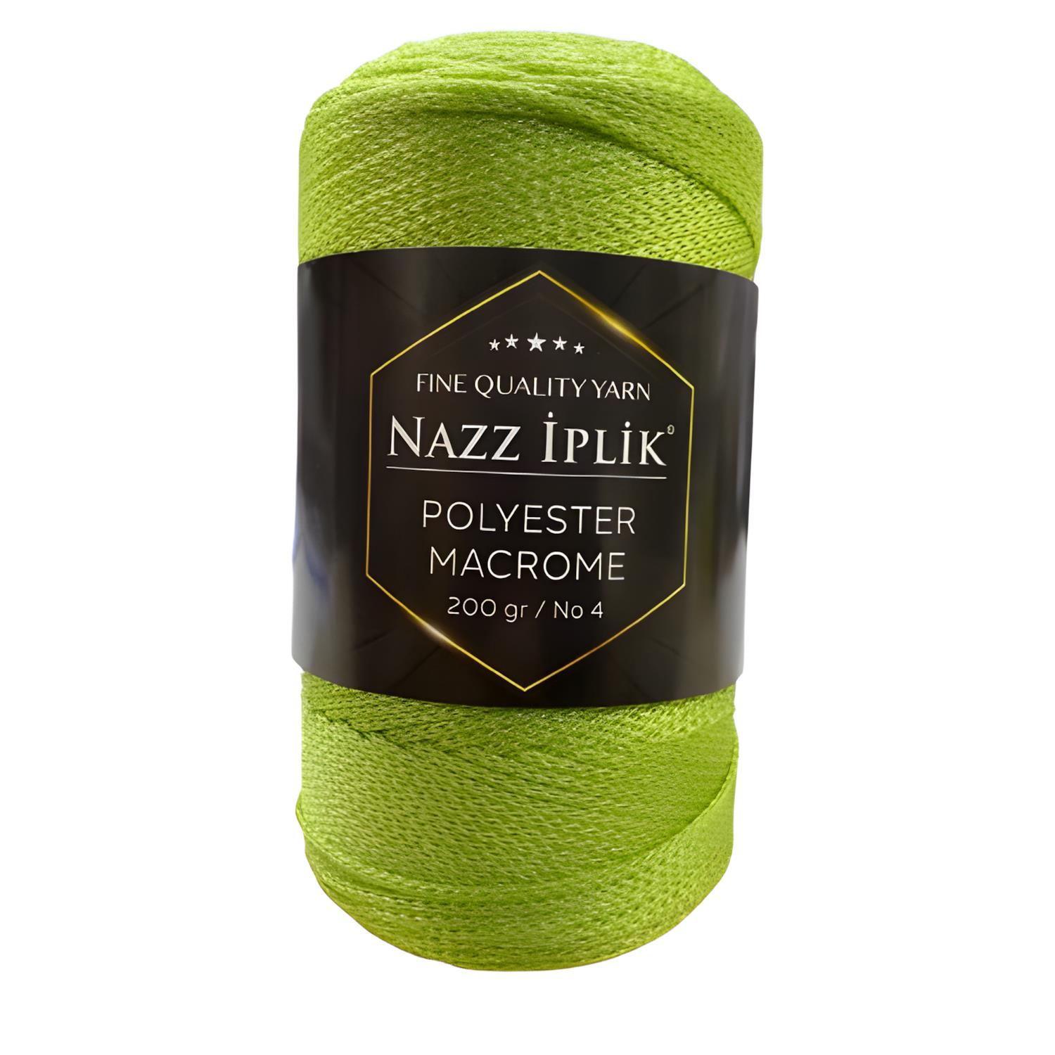 Nazz Polyester Makrome El Örgü İpi 200 gr 70 Fıstık Yeşil