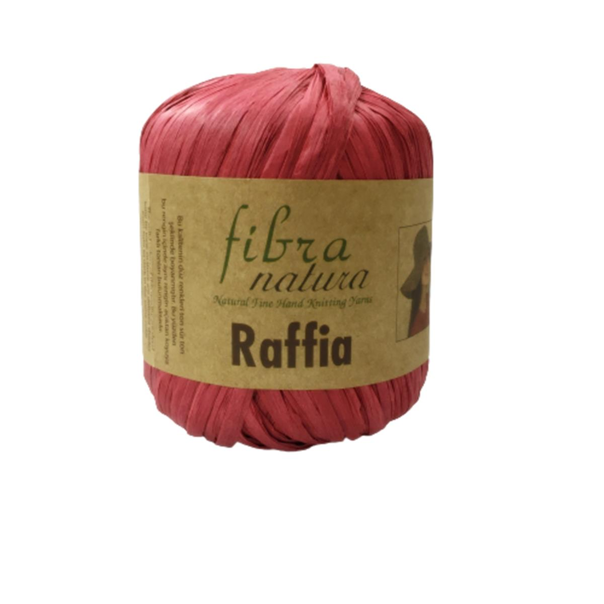 Himalaya Fibra Natura Raffia - Rafya Şapka Çanta Kağıt İp 116 06 Kırmızı