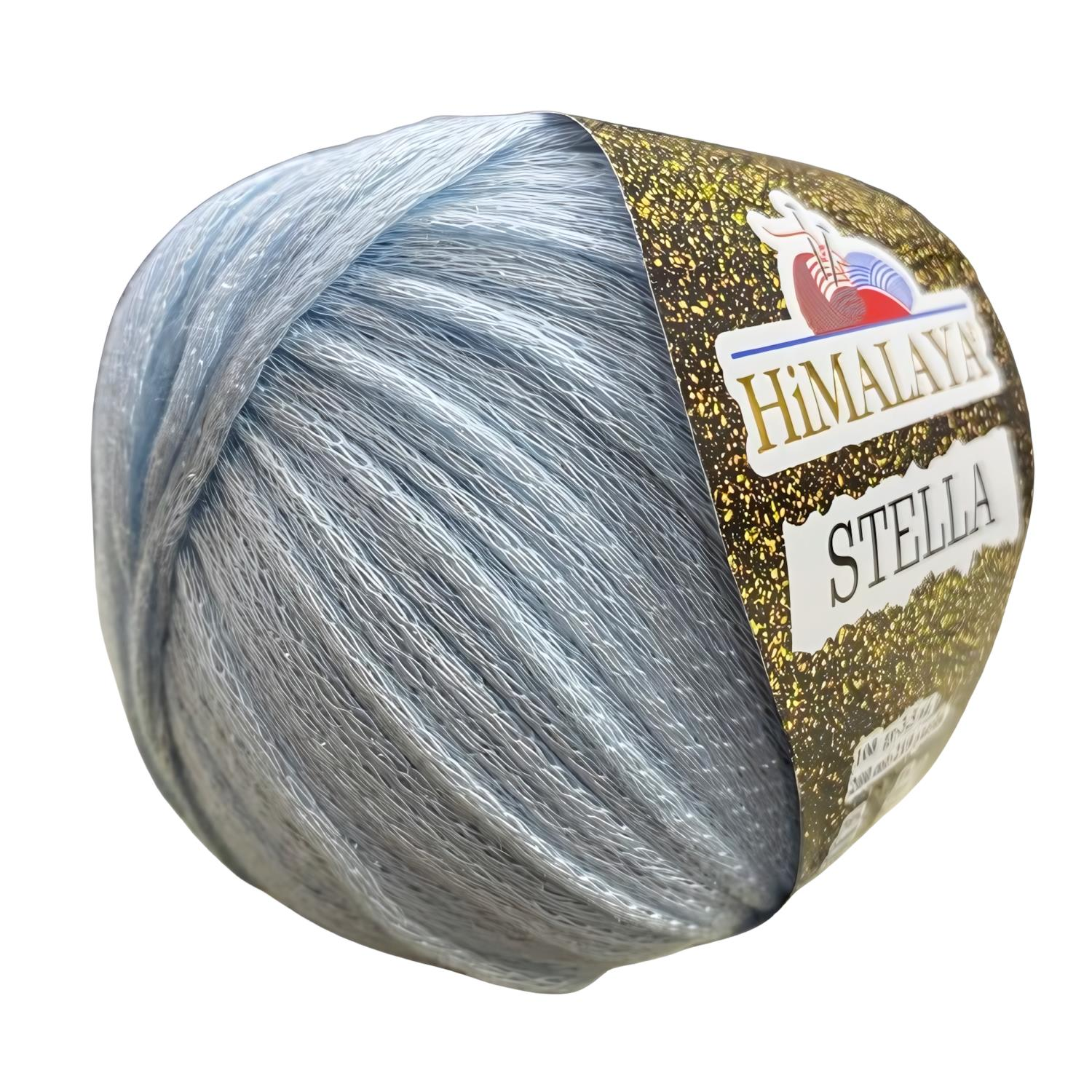 Himalaya Stella Simli El Örgü İpliği 100 gr 46050 Bebe Mavi