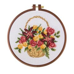 Tuva Kanaviçe Etamin Kiti Çiçek Sepeti 19 cm 1641349