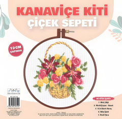 Tuva Kanaviçe Etamin Kiti Çiçek Sepeti 19 cm 1641349