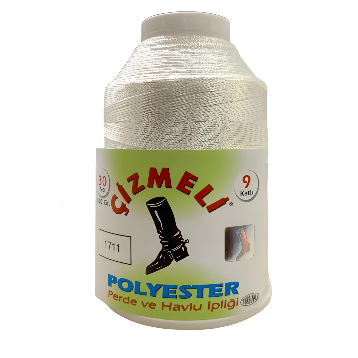Çizmeli Polyester Perde ve Havlu İpliği No:30 100 gr 1711 Krem