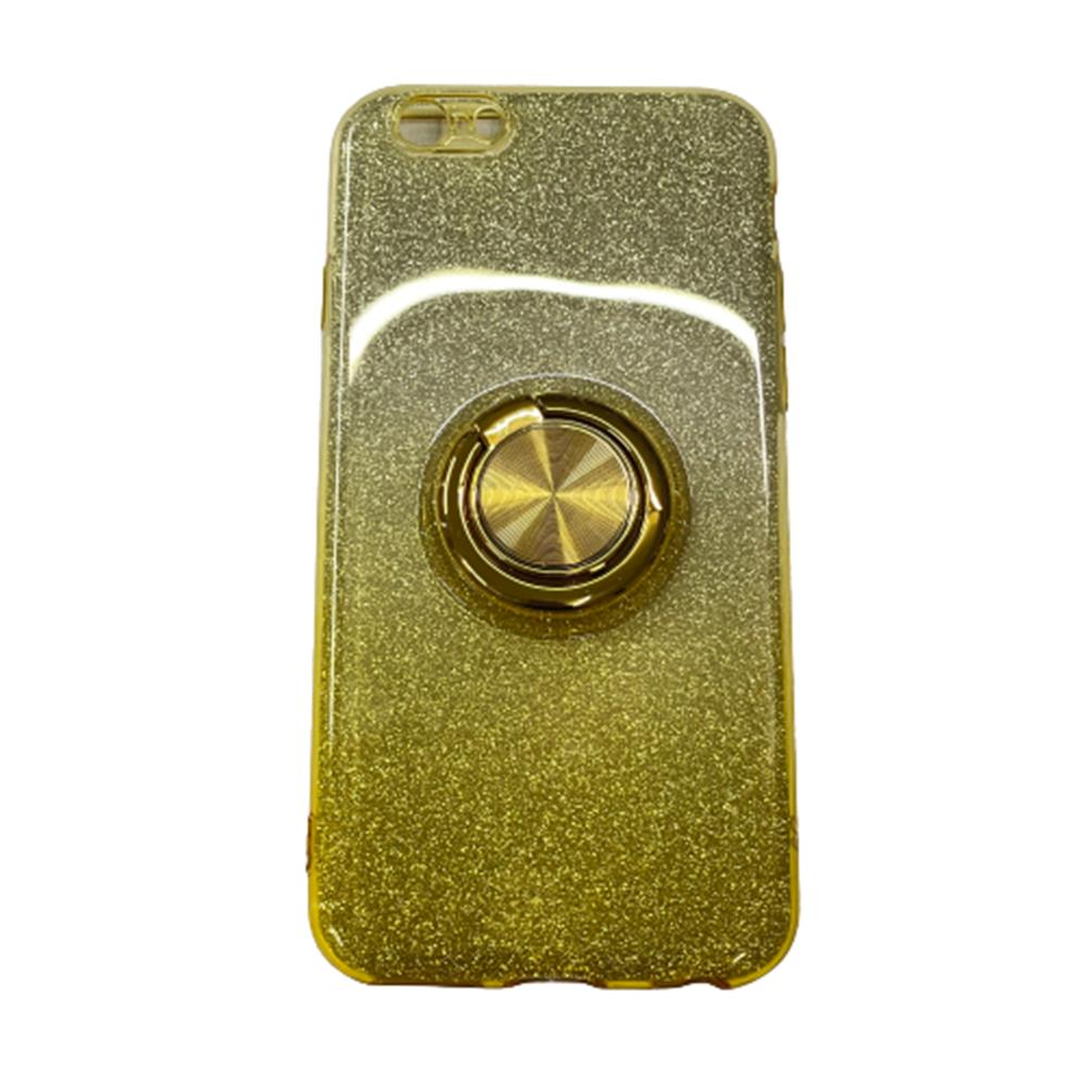 Iphone 6 Kılıf Simli Yüzüklü Silikon Stand Kılıf