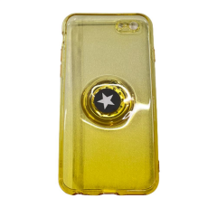 Iphone 6 Kılıf Simli Yüzüklü Silikon Stand Kılıf Mor