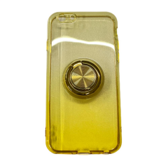 Iphone 6 Kılıf Simli Yüzüklü Silikon Stand Kılıf Mor