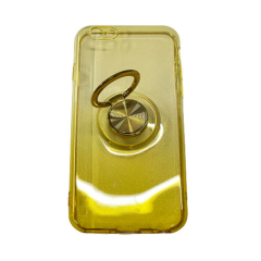 Iphone 6 Kılıf Simli Yüzüklü Silikon Stand Kılıf