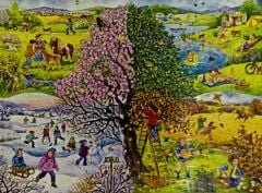 5D Yapışan Boncuk Mozaik Tablo 40*50 cm XQC88463