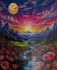 5D Yapışan Boncuk Mozaik Tablo 40*50 cm XQC87329