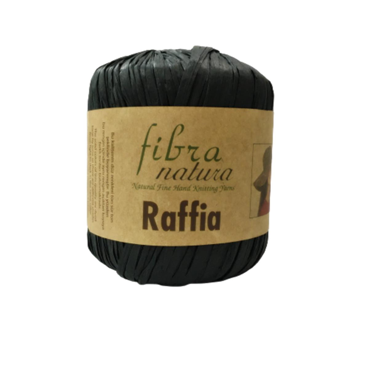 Himalaya Fibra Natura Raffia - Rafya Şapka Çanta Kağıt İp 116 12 Siyah