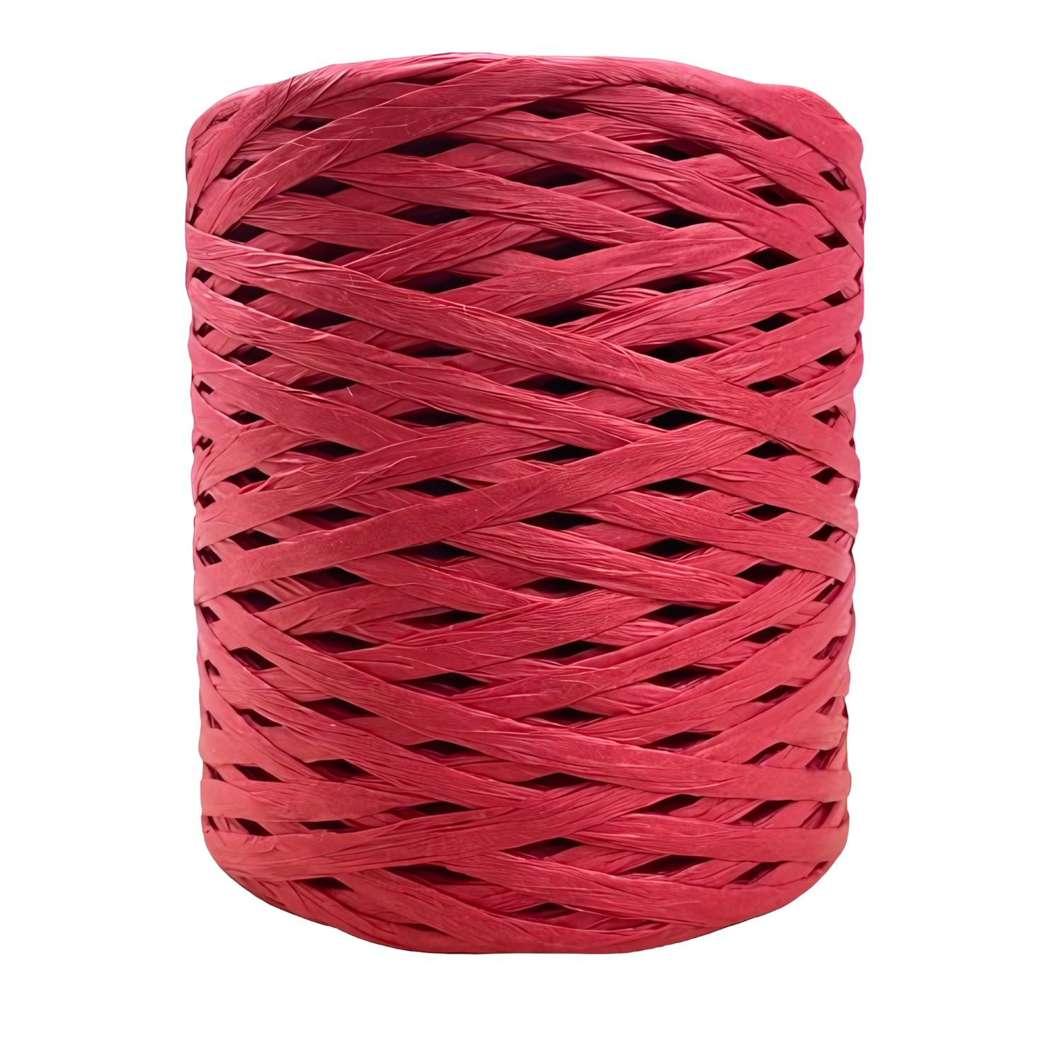 Şık Raffia Rafya Şapka Çanta Kağıt İp 200 gr YZS200 G13 Kırmızı