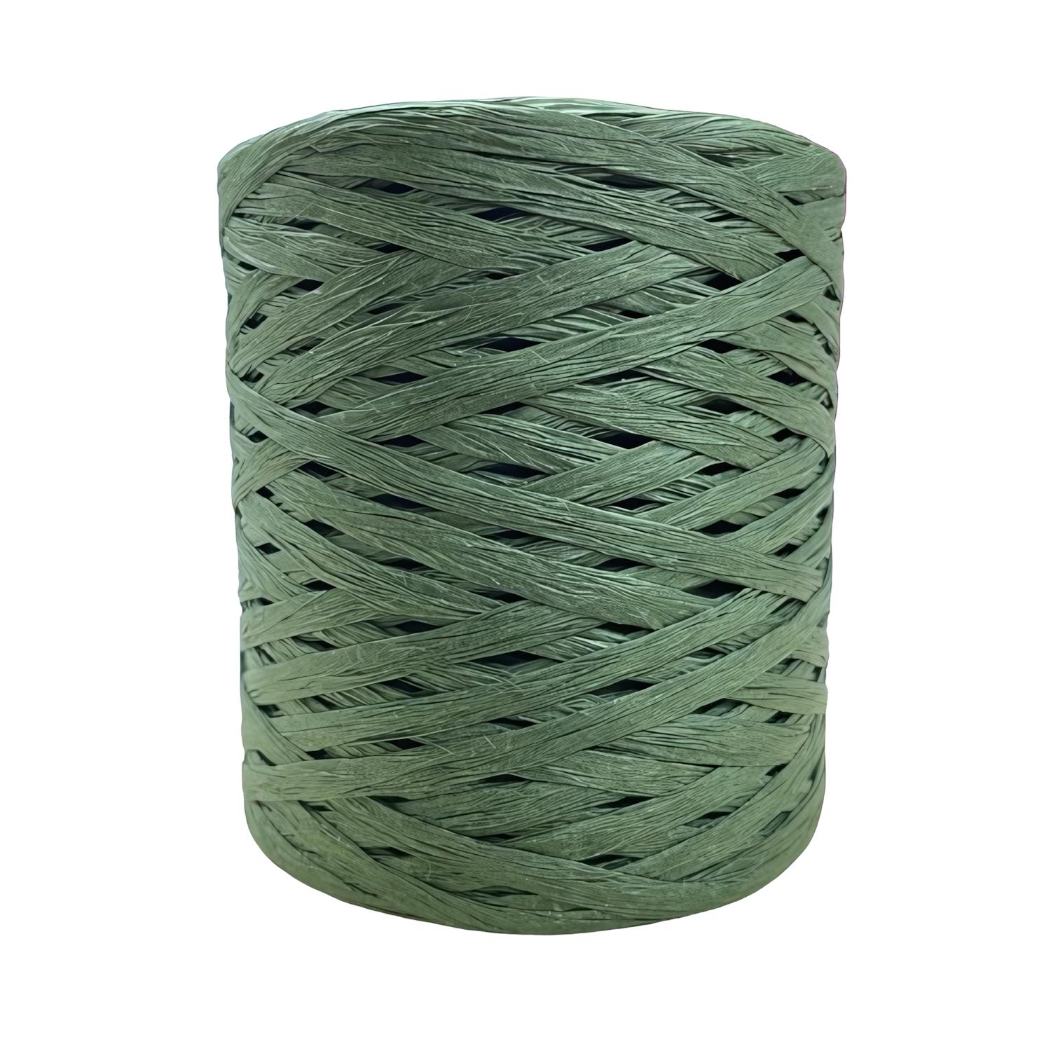 Şık Raffia Rafya Şapka Çanta Kağıt İp 200 gr YZS200 G16 Asker Yeşili