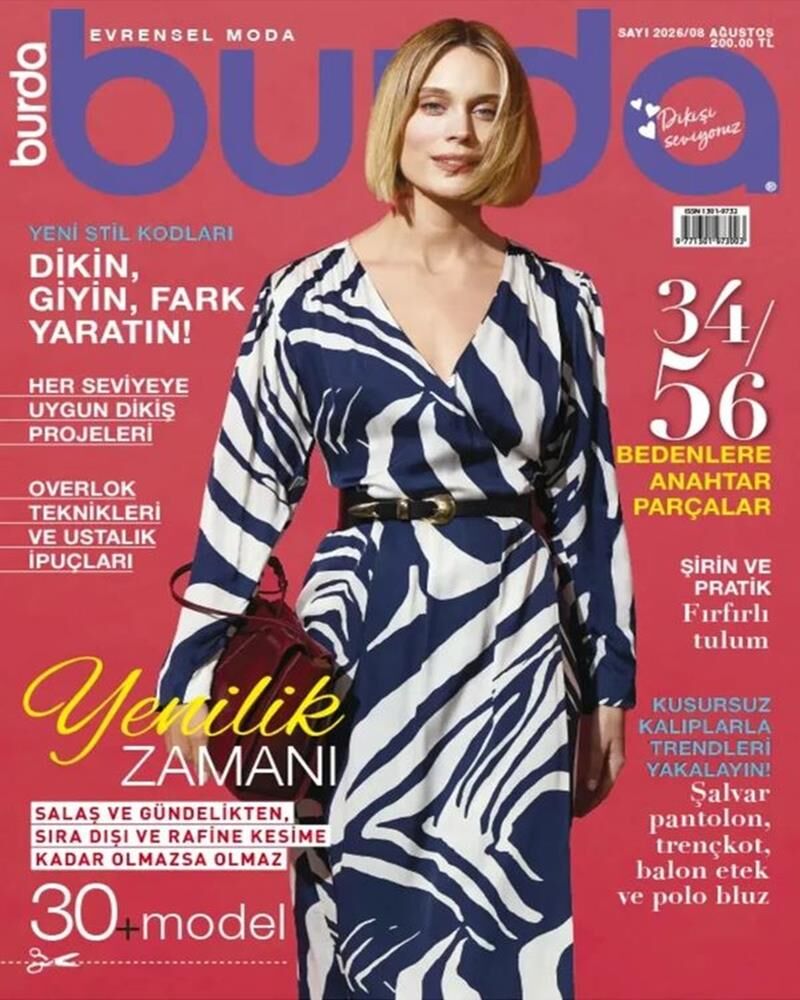 Burda Dikiş Dergisi 2026 / 08 Ağustos