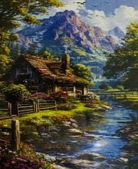 5D Yapışan Boncuk Mozaik Tablo 40*50 cm XQC86910