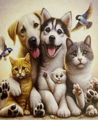 5D Yapışan Boncuk Mozaik Tablo 40*50 cm XQC87281