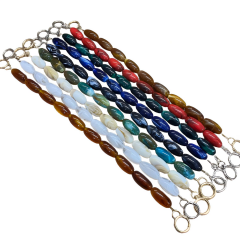 Akrilik Yassı Yuvarlak Boncuklu Çanta Sapı 48 cm AC17