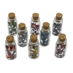 Boncuk Pul Toz Sim (8 adet) - Mantar Tıpalı Minik Cam Şişeli s5075